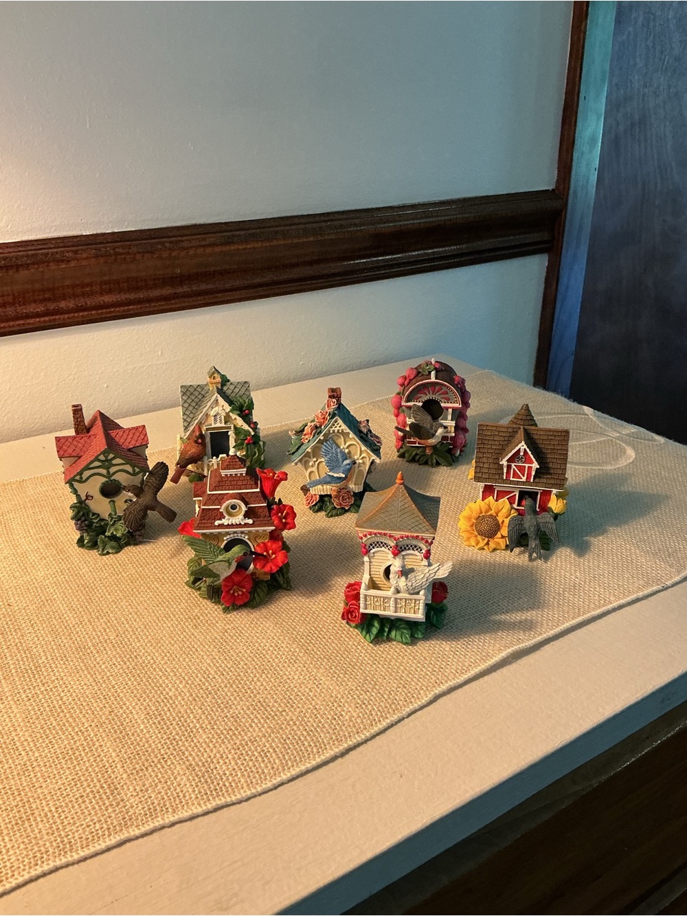 HC Mini Birdhouse Figurine Set of 7